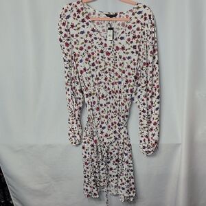 Banana Republic White and Blue Floral Dress